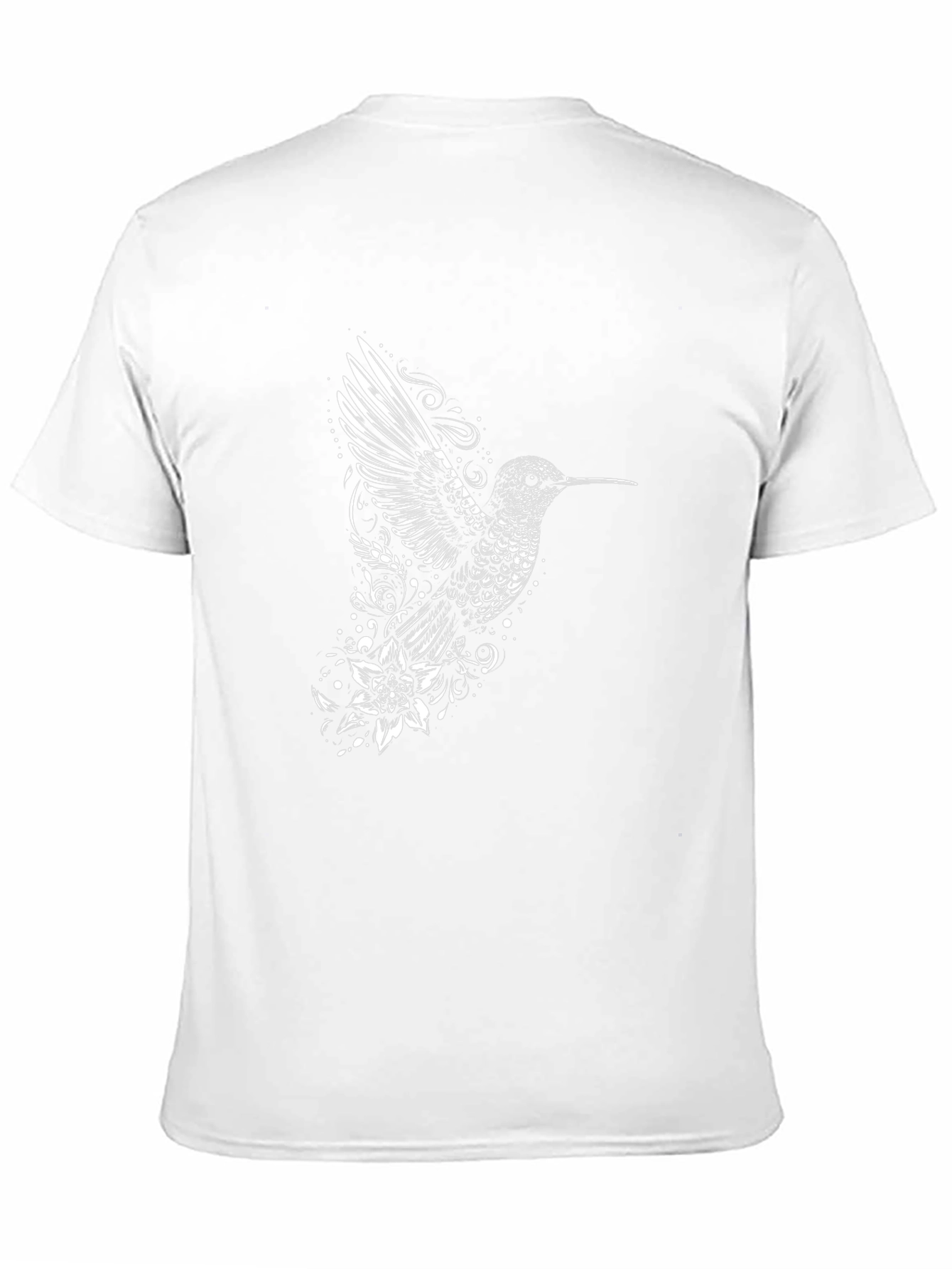 Hummingbird Floral Graphic Tee - Black