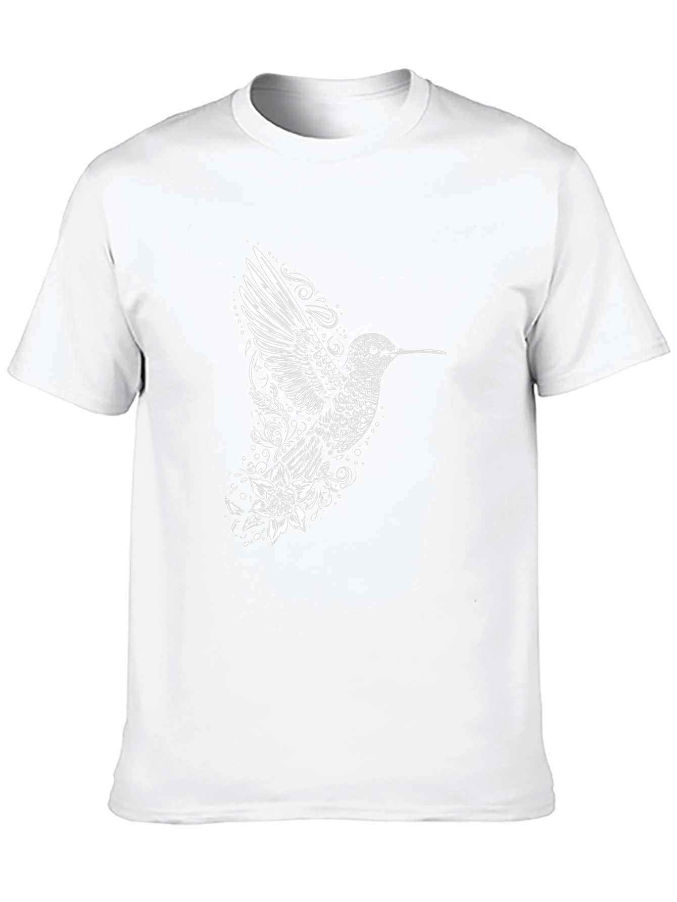 Hummingbird Floral Graphic Tee - Black