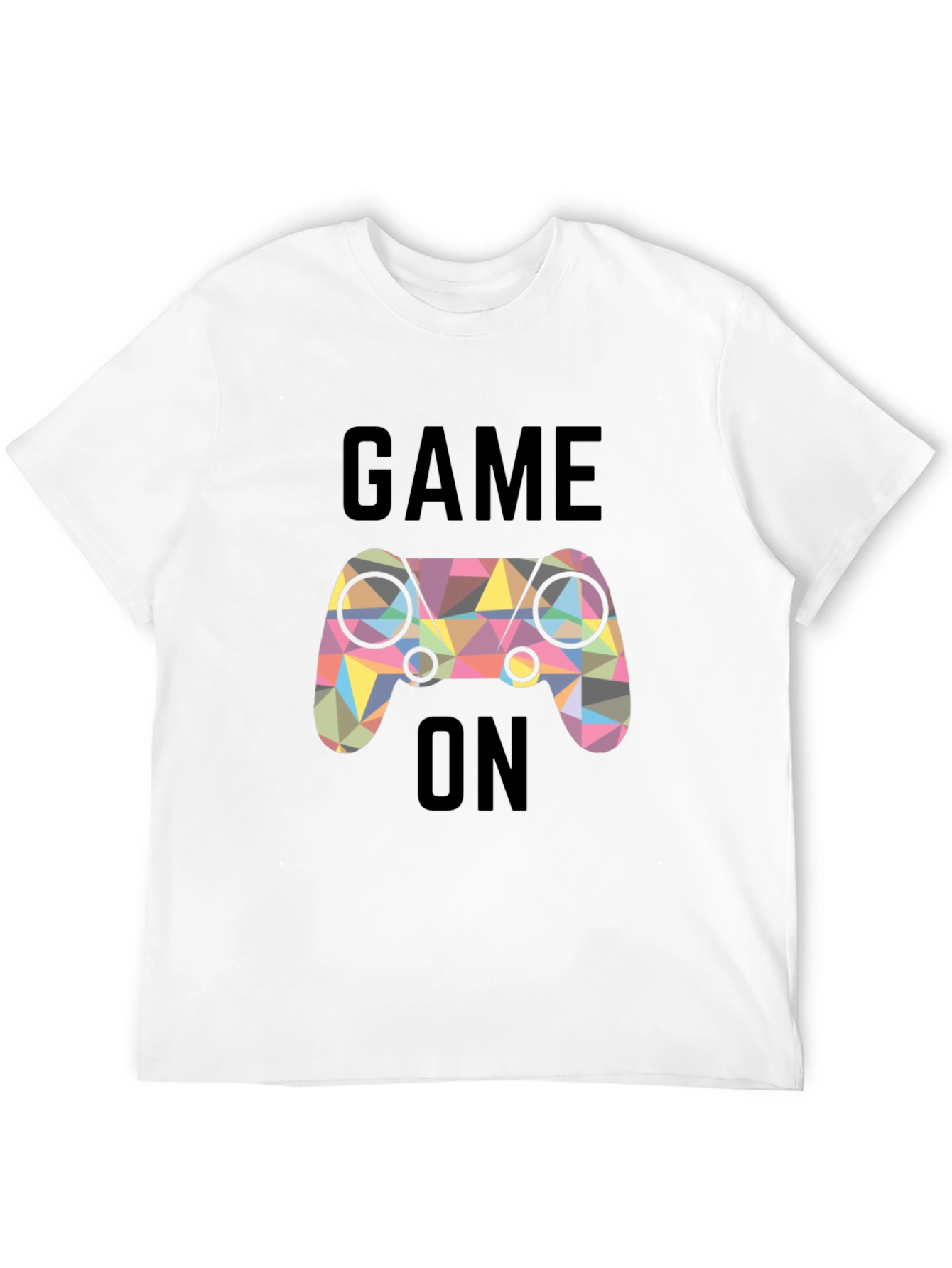 Game On! Geometric Controller Graphic Tee - Black