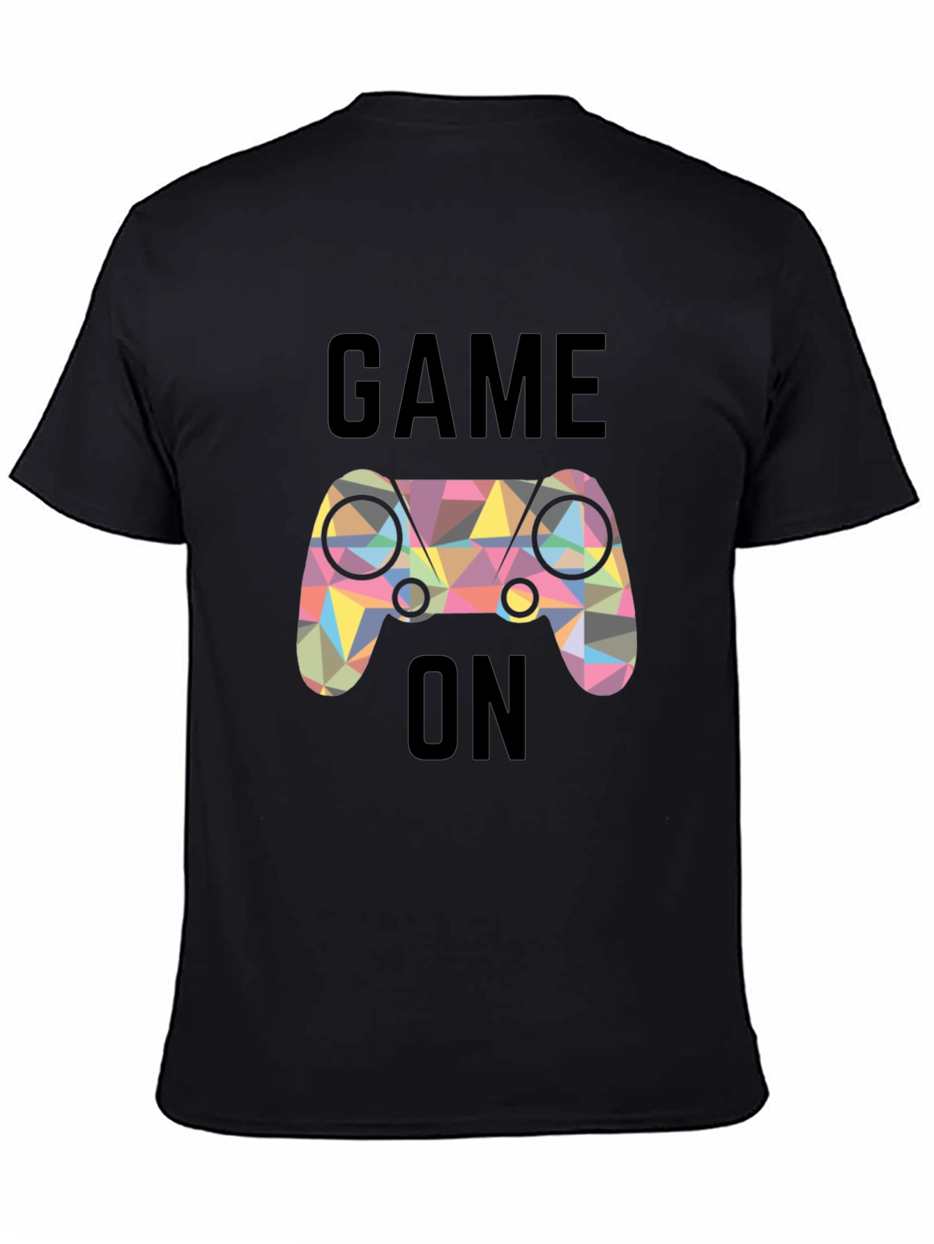 Game On! Geometric Controller Graphic Tee - Black