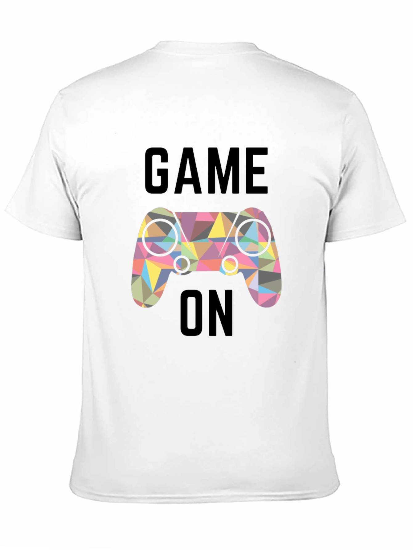 Game On! Geometric Controller Graphic Tee - Black