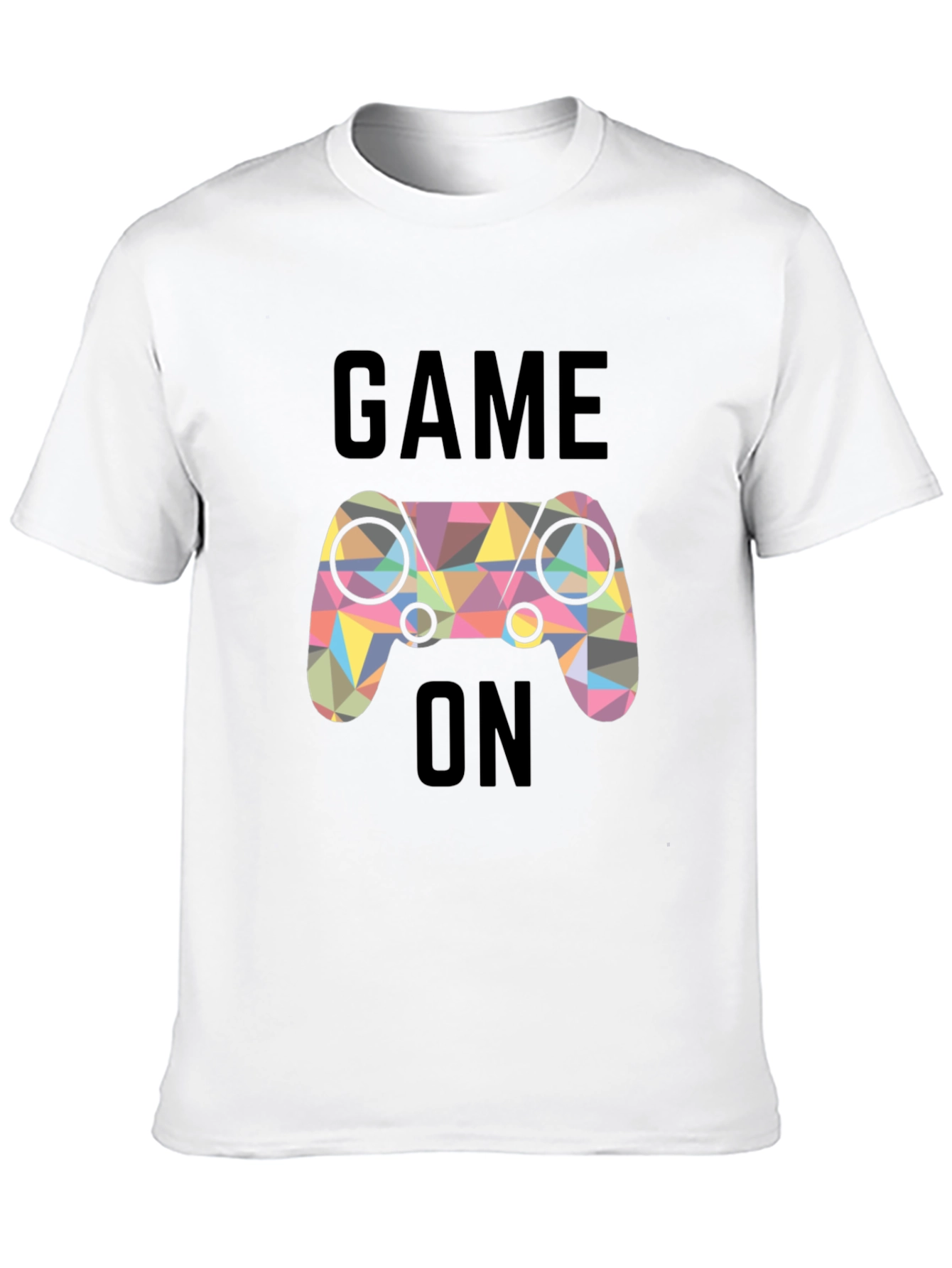 Game On! Geometric Controller Graphic Tee - Black
