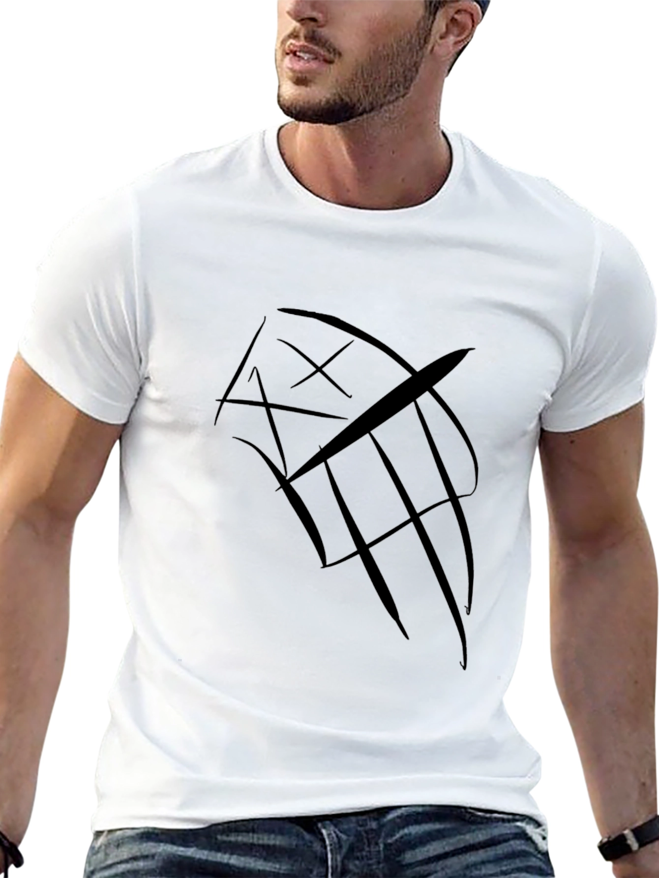 Abstract Graphic Black T-Shirt - Modern Style