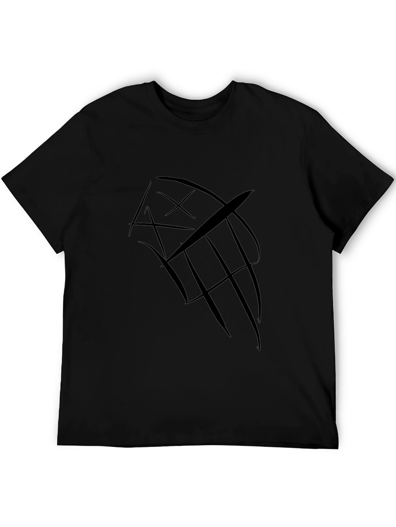 Abstract Graphic Black T-Shirt - Modern Style