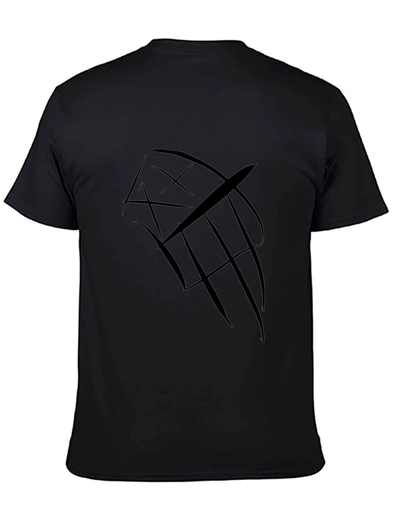 Abstract Graphic Black T-Shirt - Modern Style