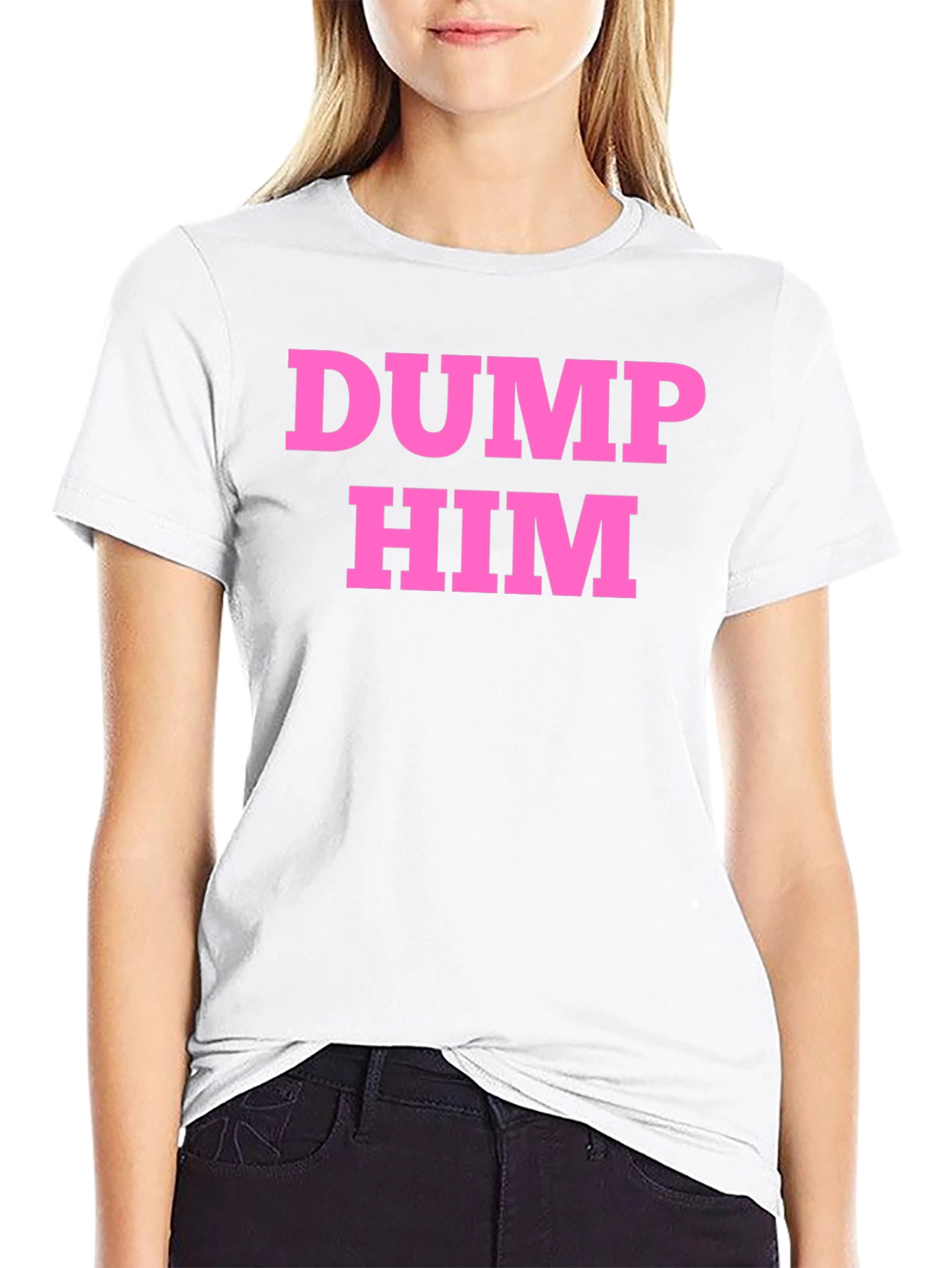Dump Him Graphic T-Shirt - Black
