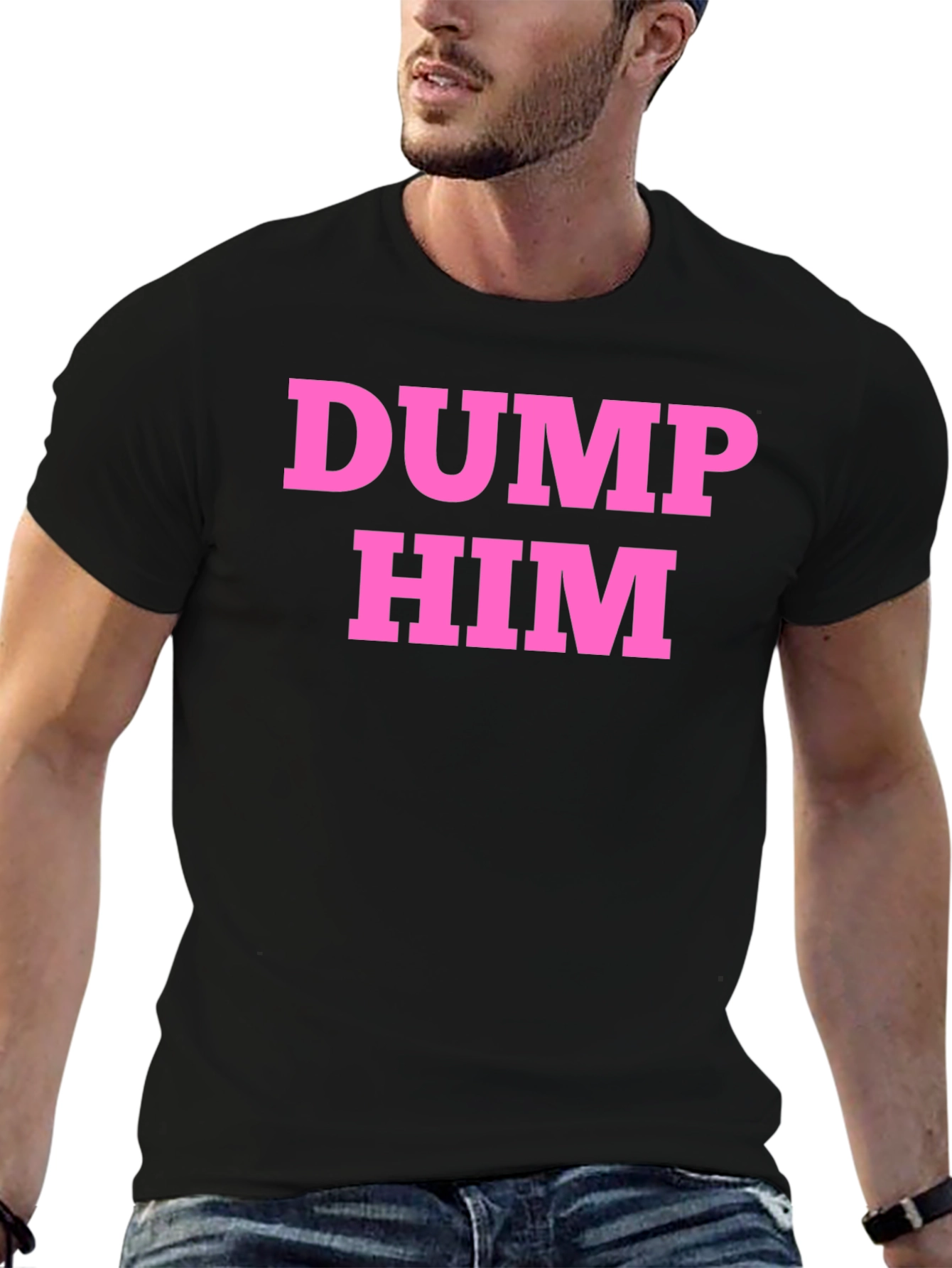 Dump Him Graphic T-Shirt - Black