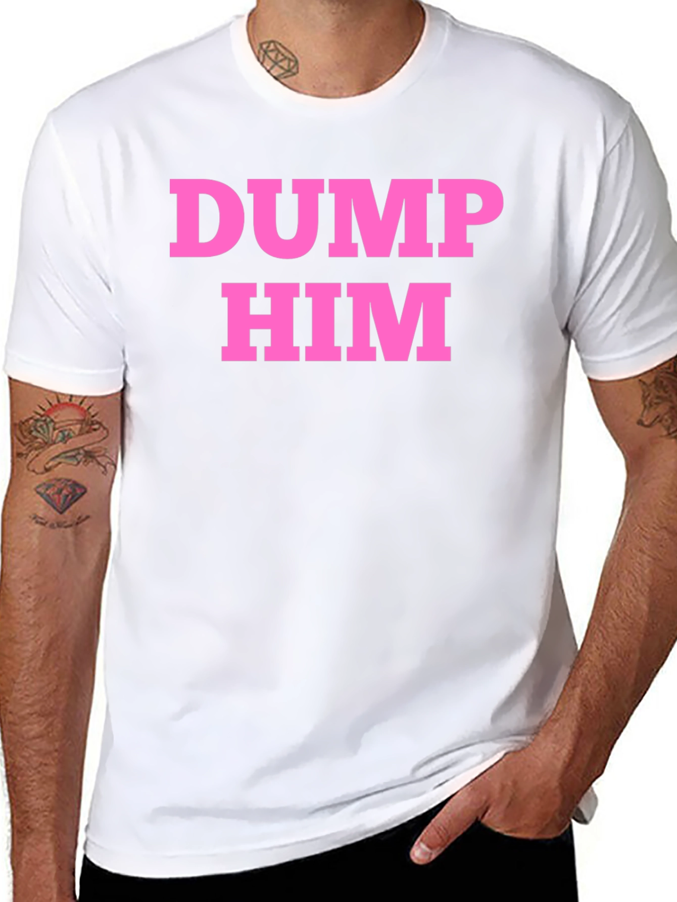 Dump Him Graphic T-Shirt - Black