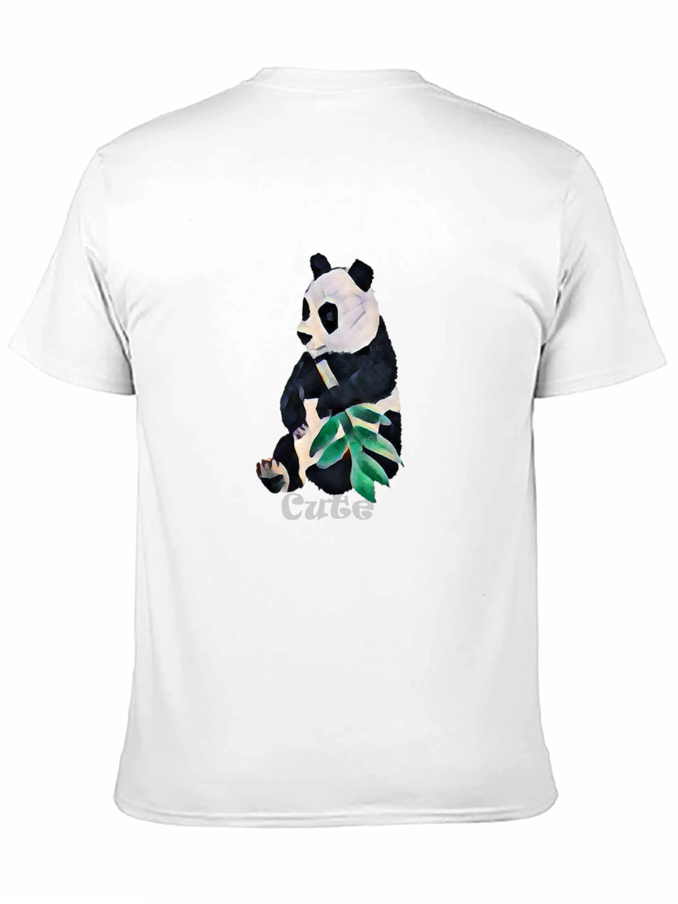Cute Panda Graphic T-Shirt - Black