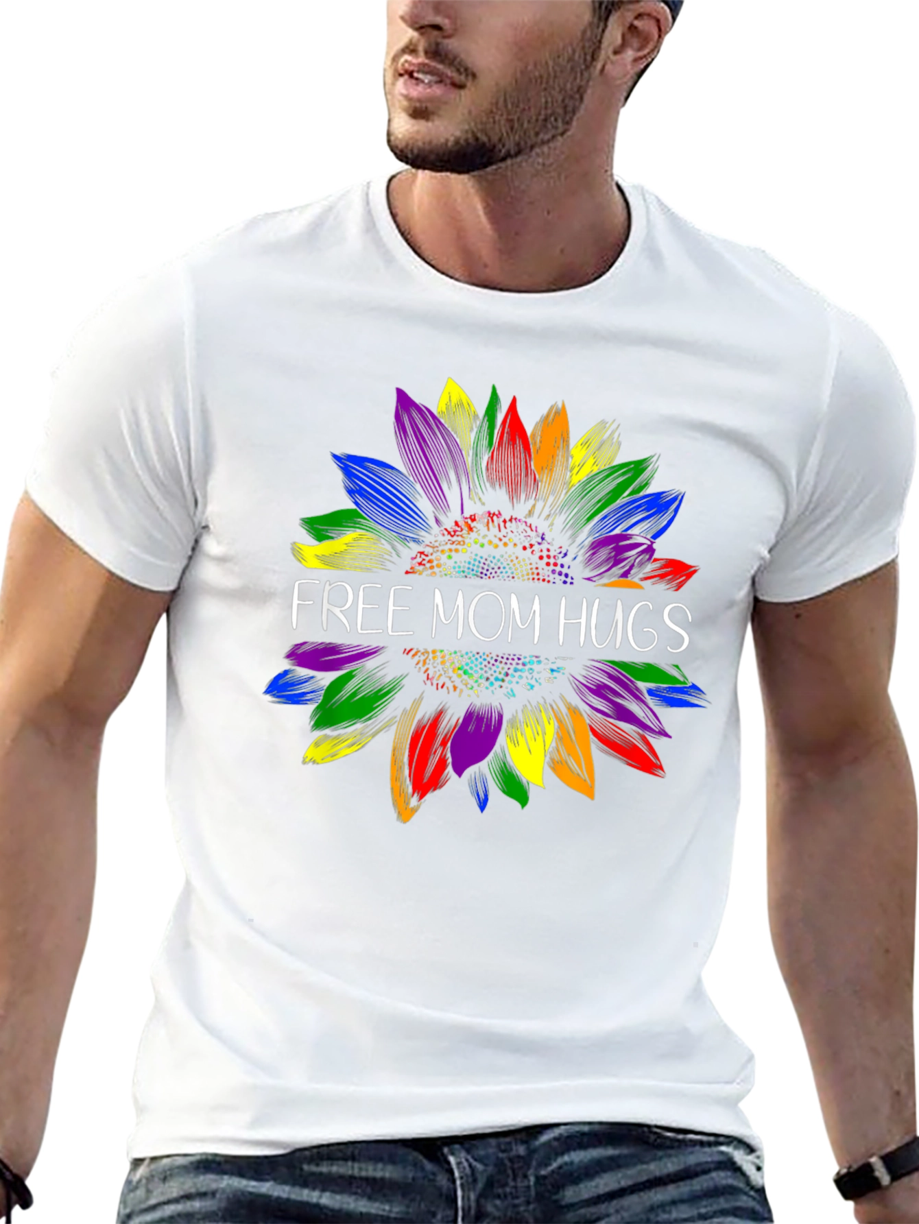 Free Mom Hugs Sunflower Pride T-Shirt