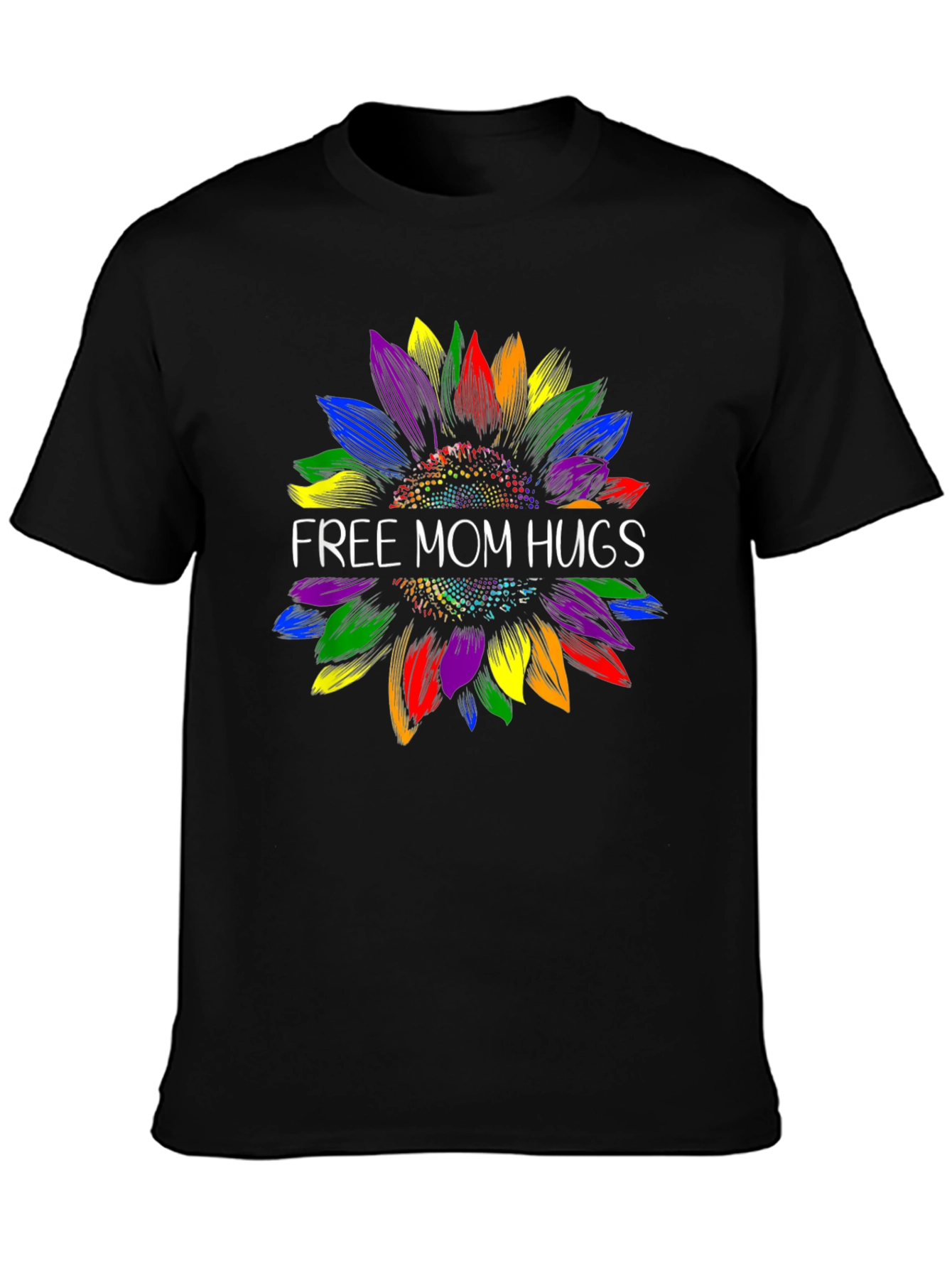 Free Mom Hugs Sunflower Pride T-Shirt