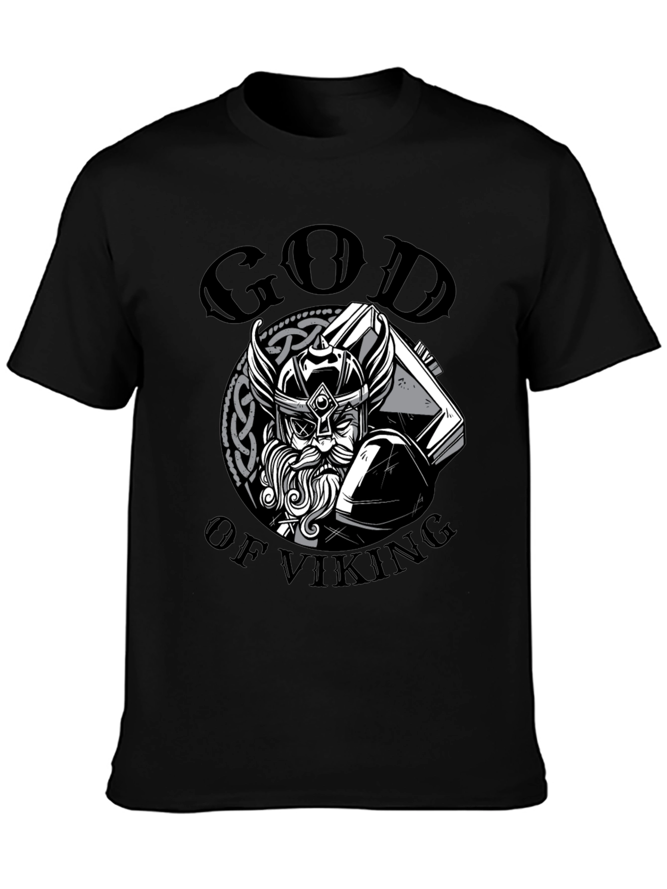 God of Viking T-Shirt - Black