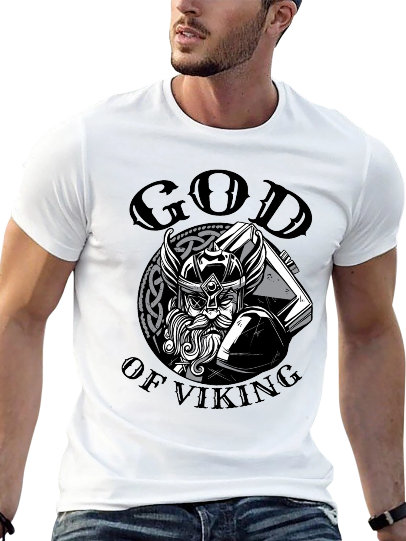 God of Viking T-Shirt - Black