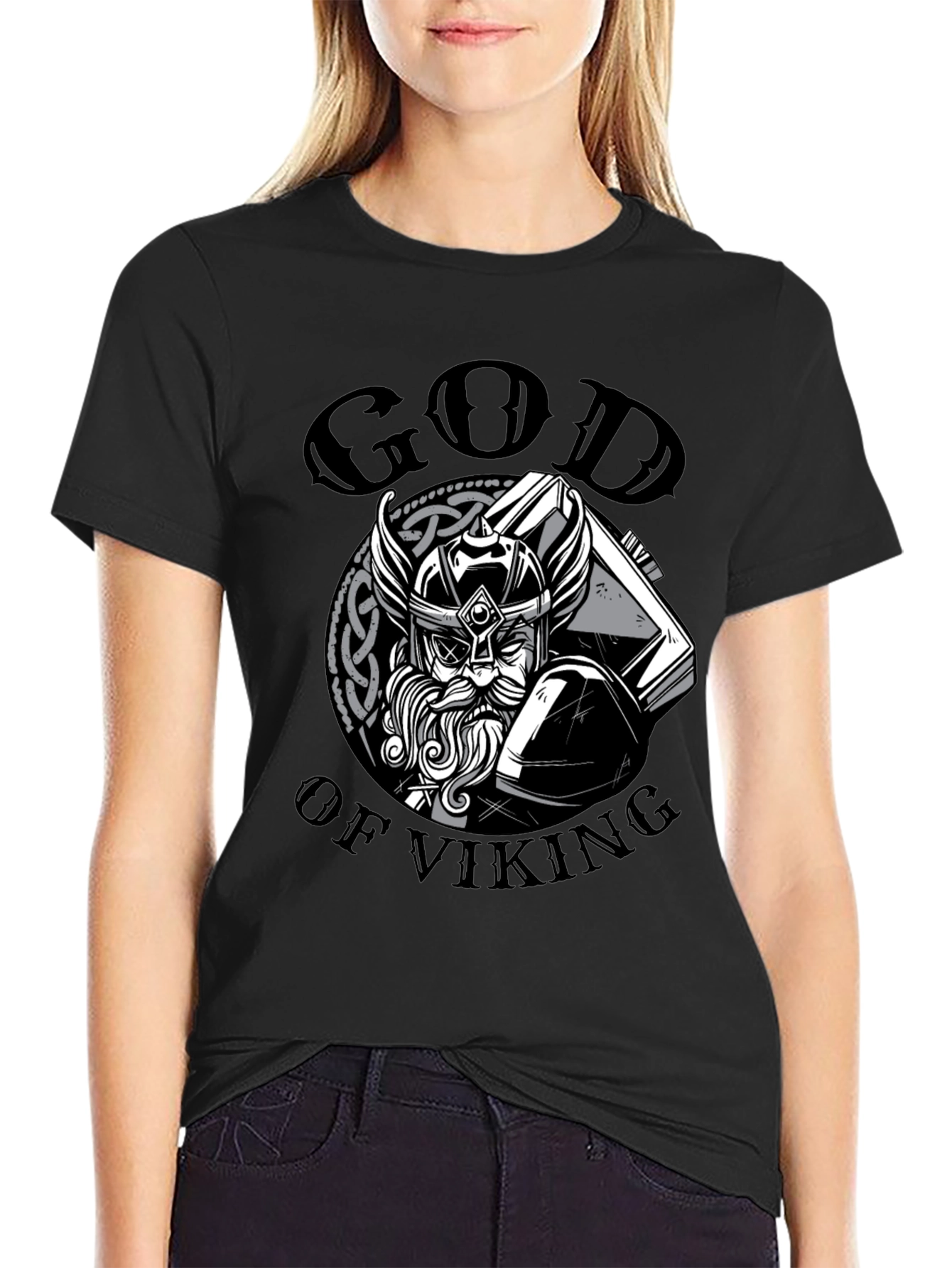 God of Viking T-Shirt - Black