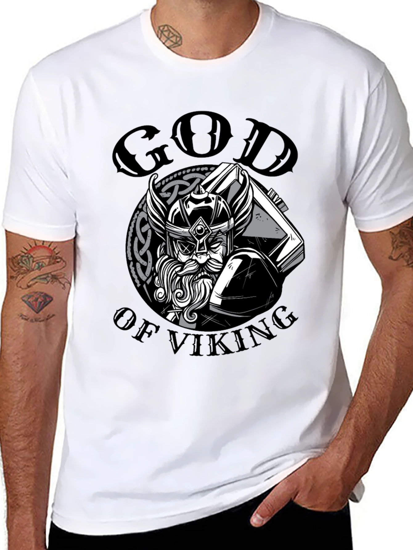 God of Viking T-Shirt - Black