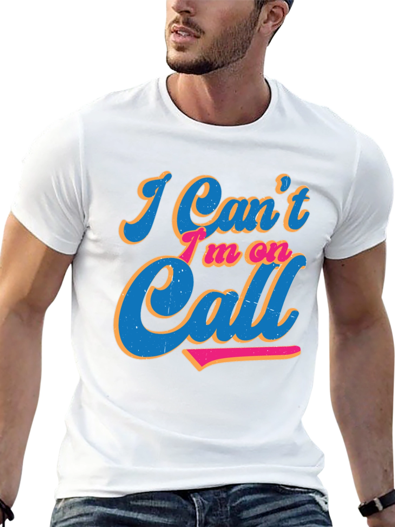 Im On Call Graphic Tee - Black Crewneck Shirt