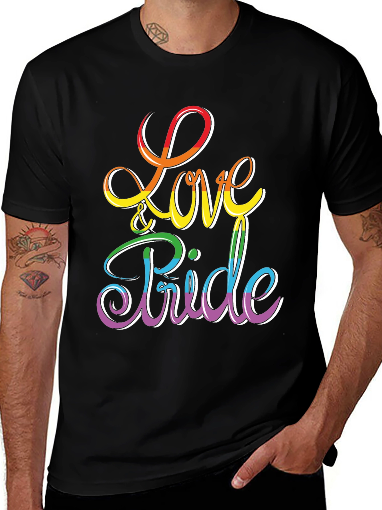 Love & Pride Rainbow Graphic Tee