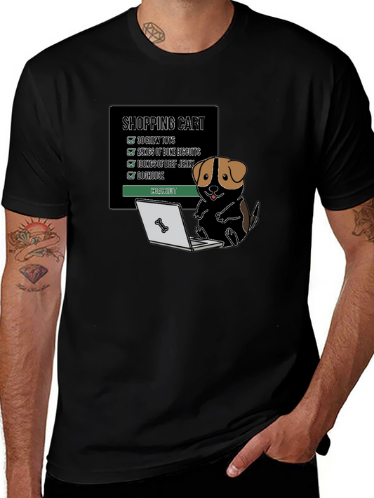 Dog Shopping Cart T-Shirt - Funny Pet Lover Tee