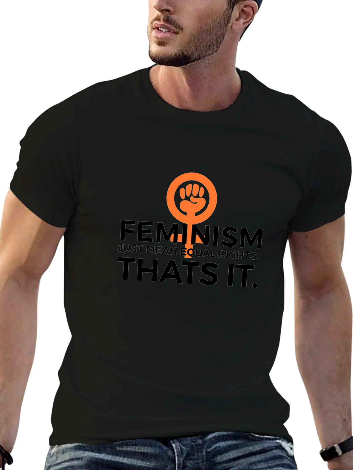 Feminism Equal Rights Black Graphic Tee