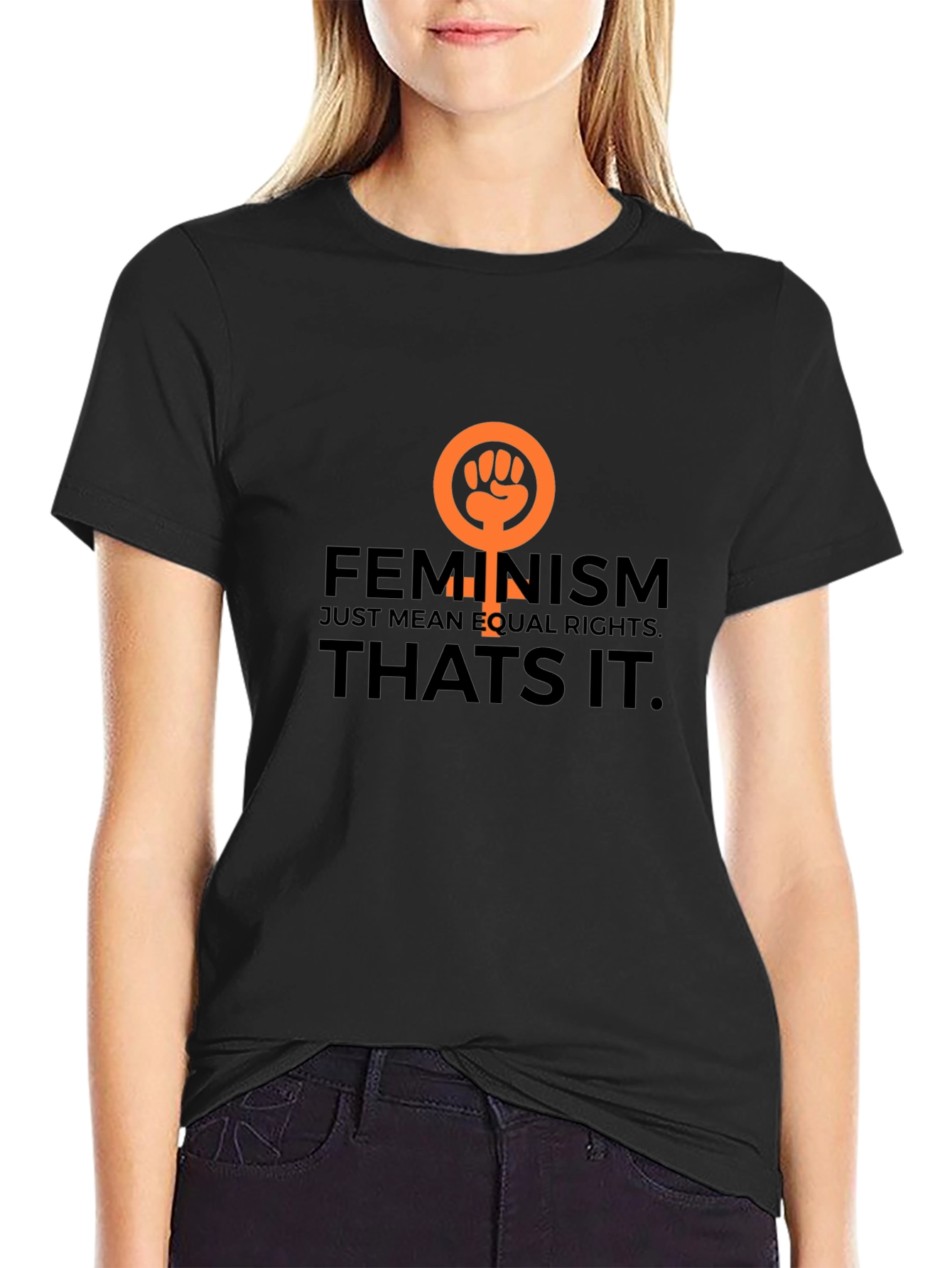 Feminism Equal Rights Black Graphic Tee