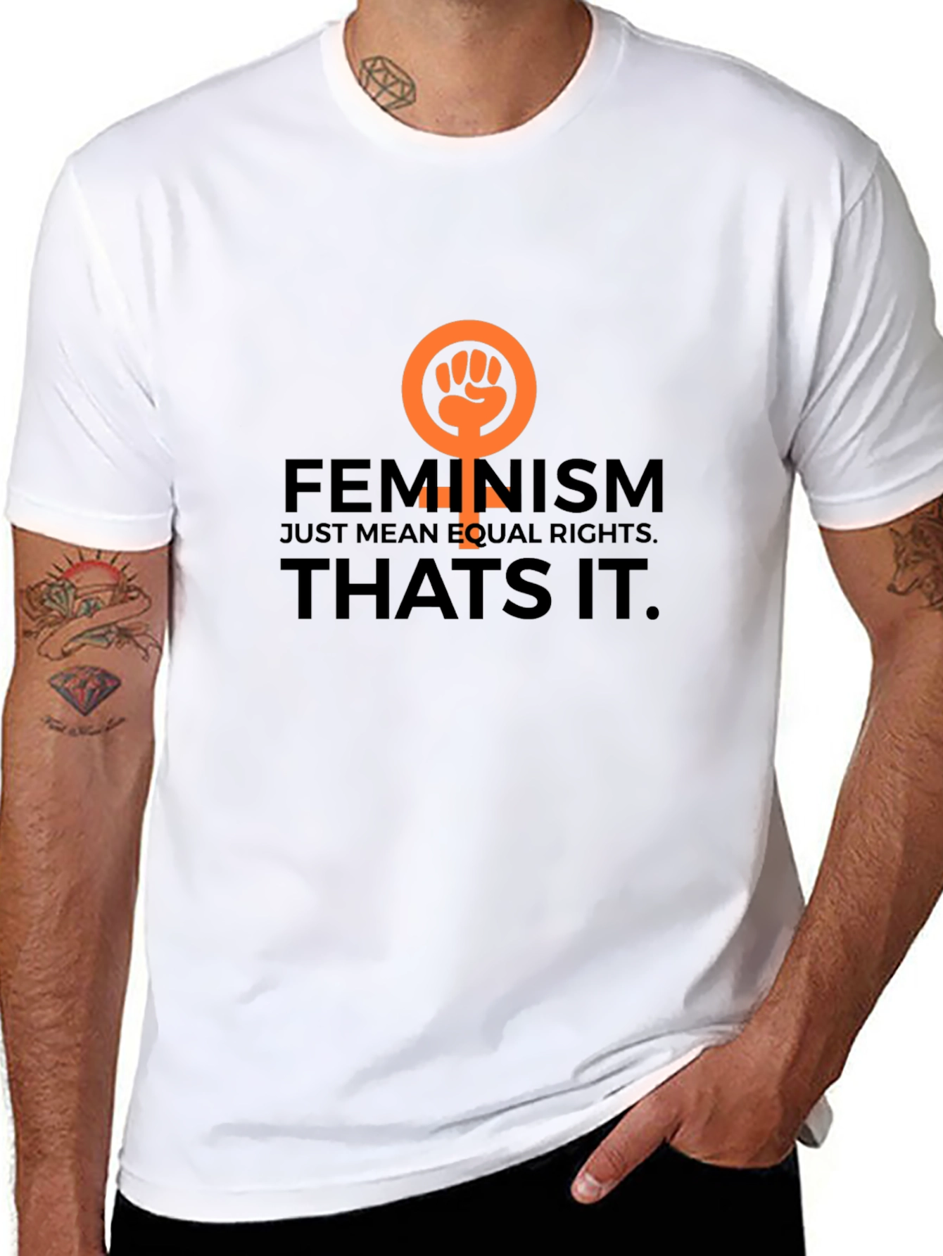 Feminism Equal Rights Black Graphic Tee