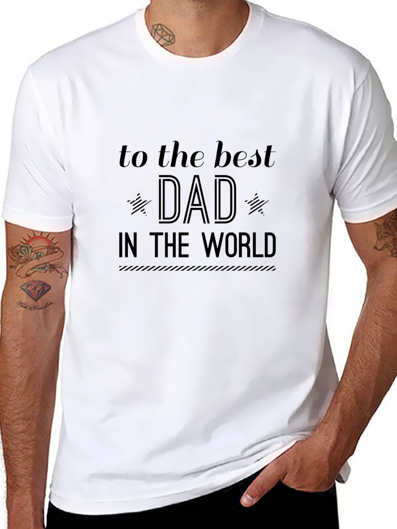 Best Dad in the World Black T-Shirt
