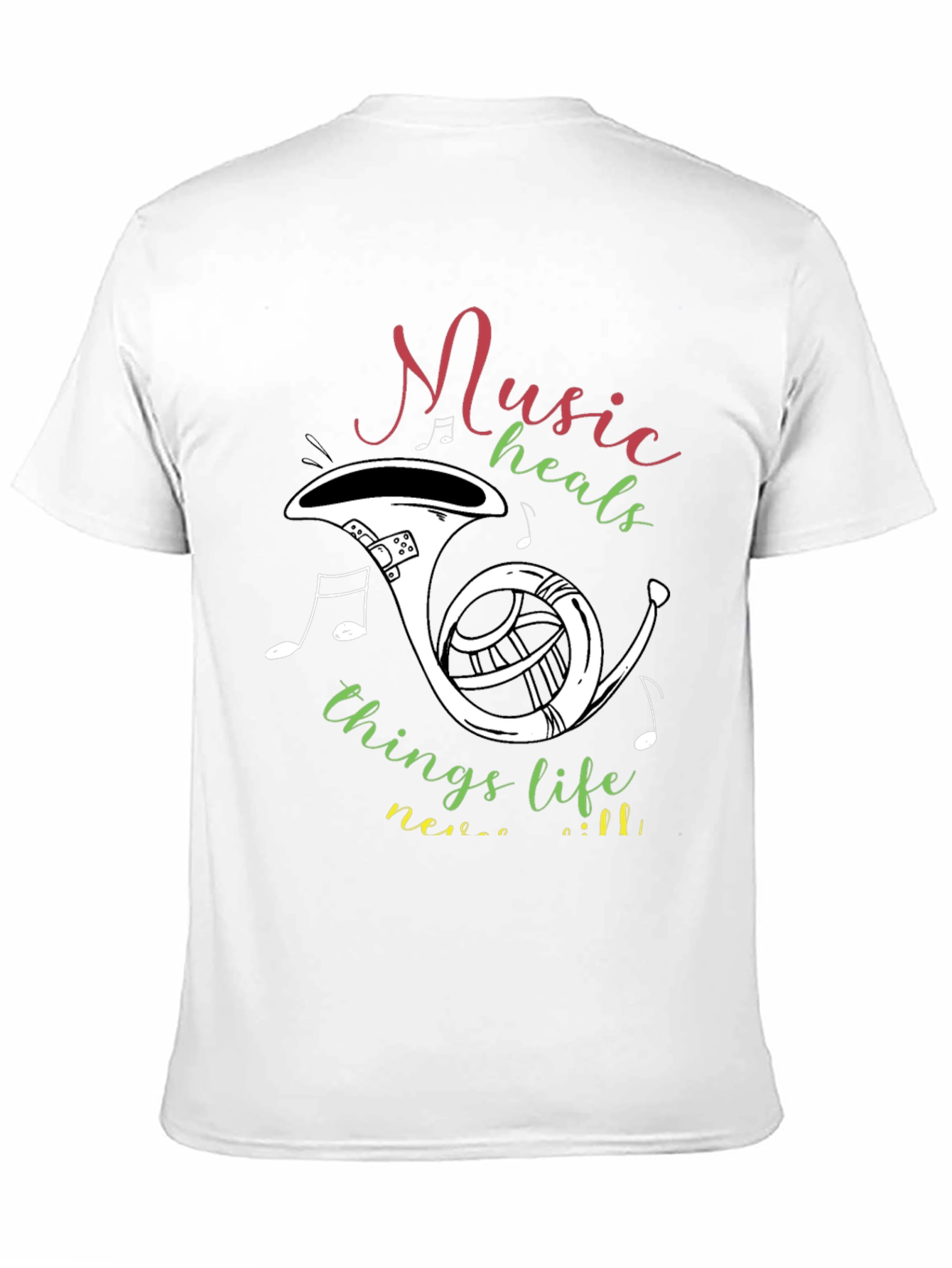 Music Heals T-Shirt - Musical Instrument Graphic Tee