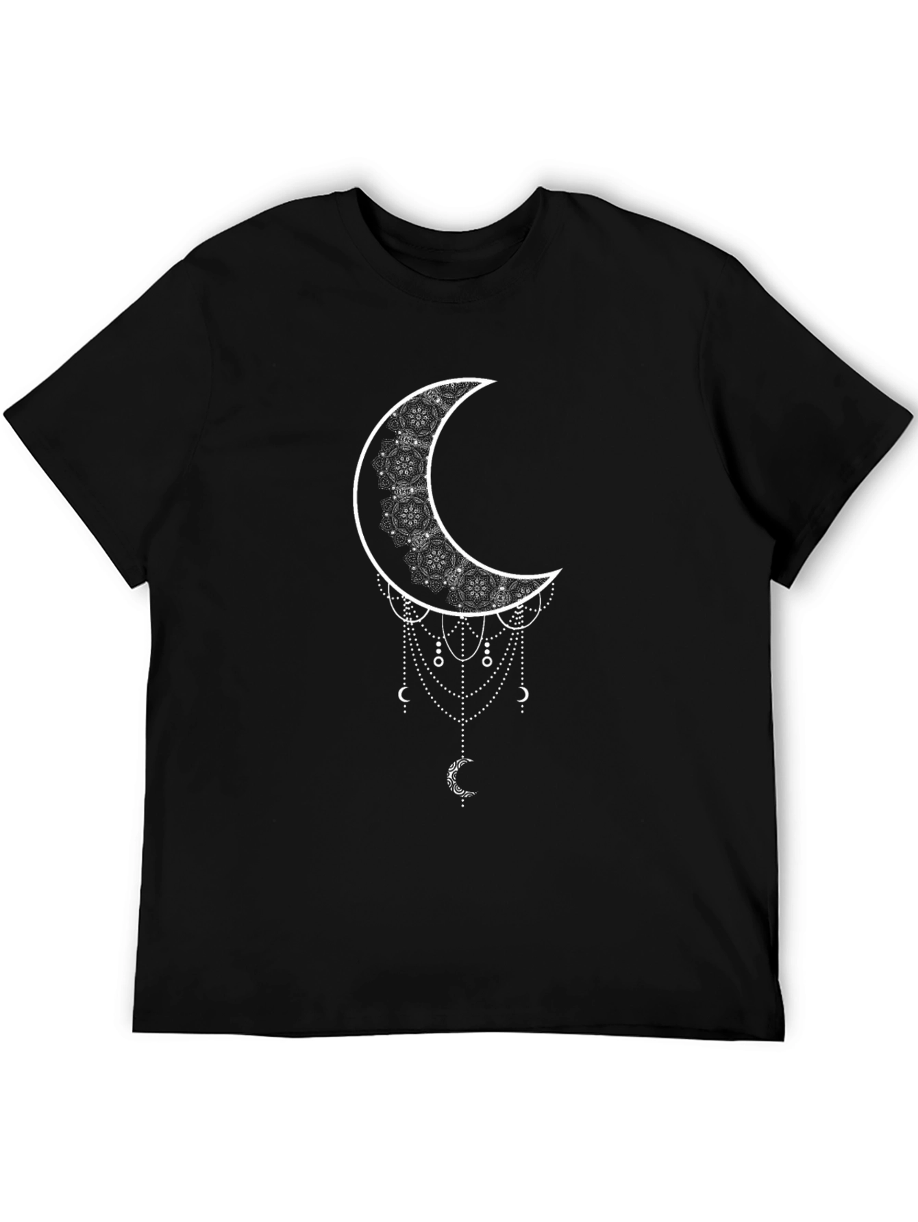 Crescent Moon Graphic Black T-Shirt