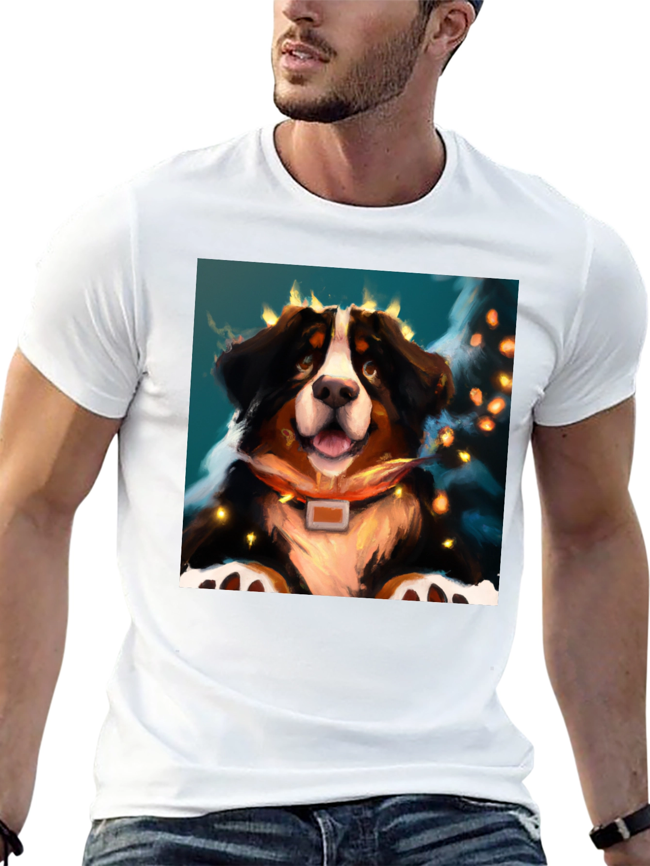 Dog Art T-Shirt - Bernese Mountain Dog Tee
