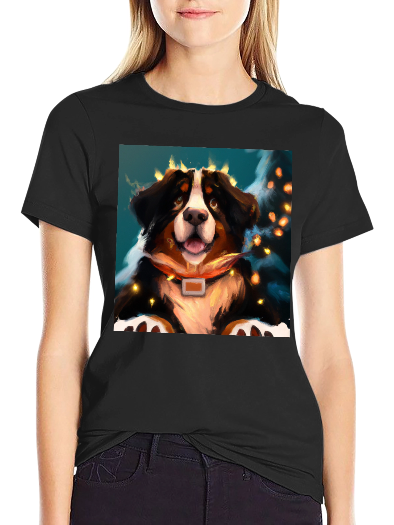 Dog Art T-Shirt - Bernese Mountain Dog Tee