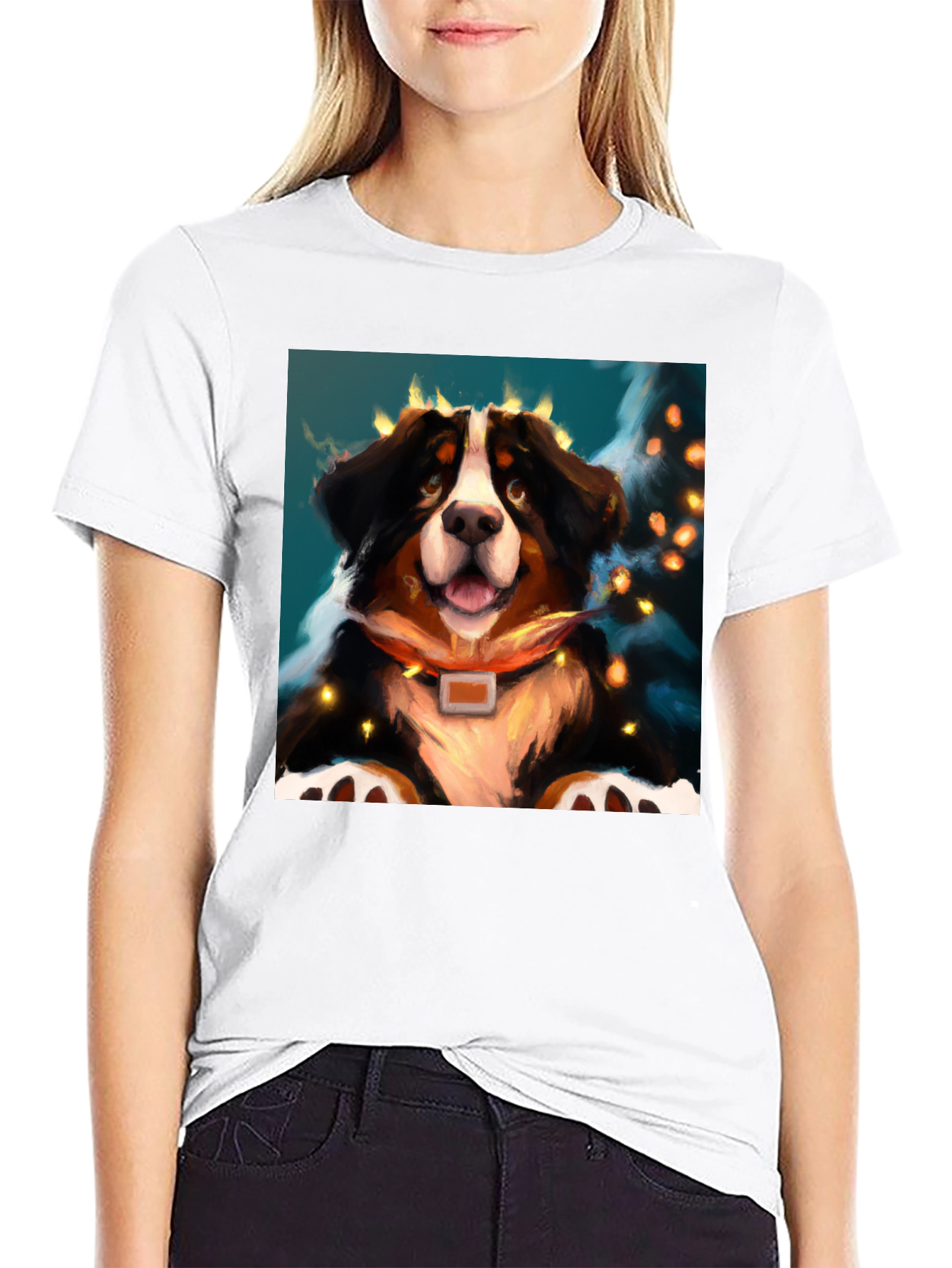 Dog Art T-Shirt - Bernese Mountain Dog Tee