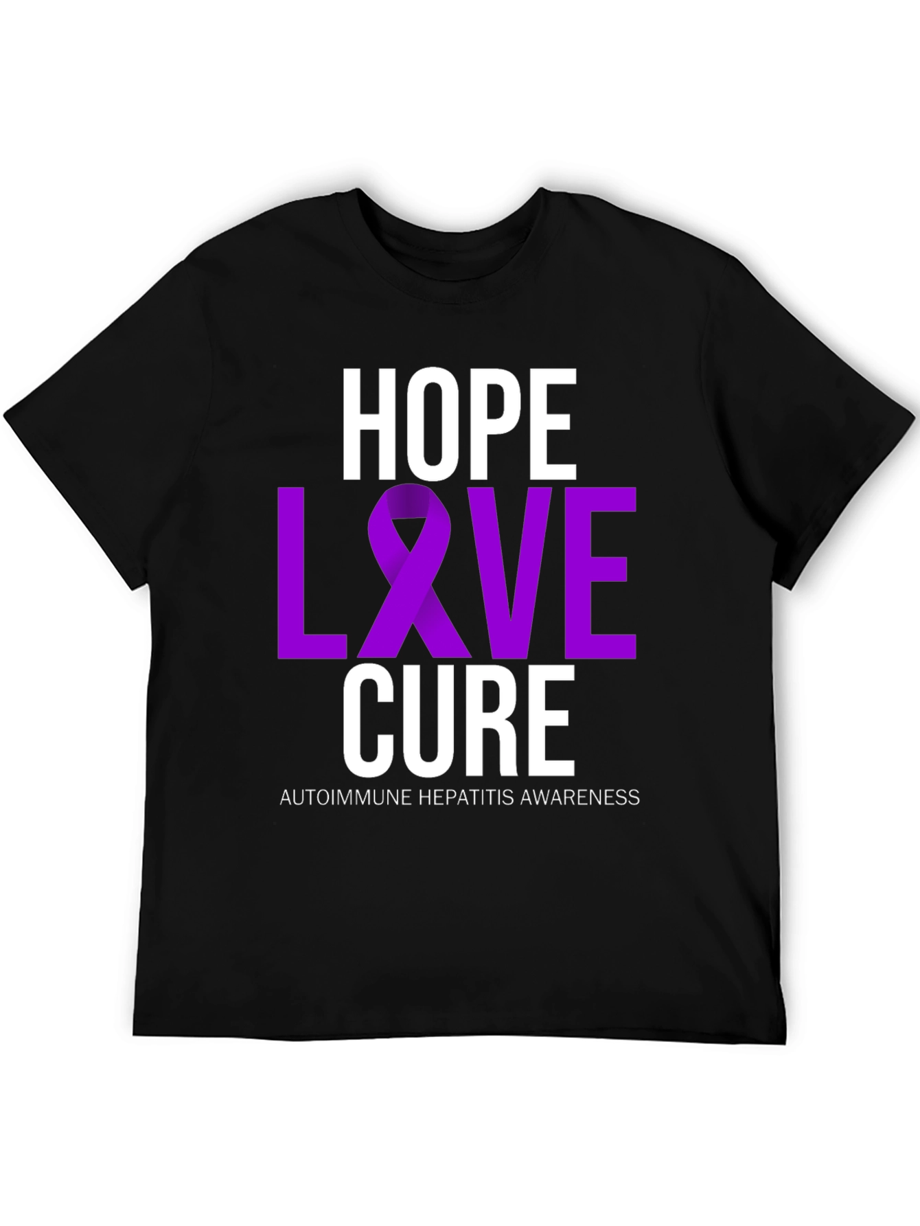 Hope Love Cure T-Shirt - Autoimmune Hepatitis Awareness