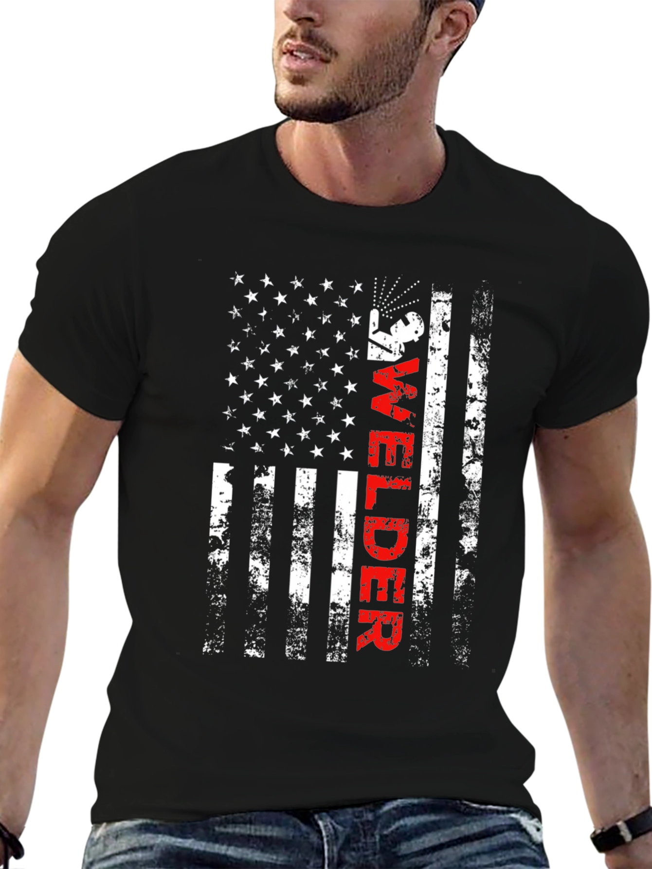 Welder USA Flag Graphic T-Shirt