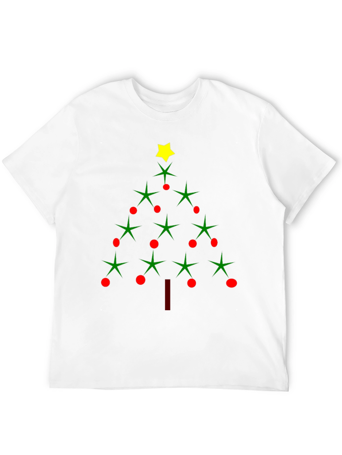 Festive Christmas Tree Graphic Tee - Holiday Apparel
