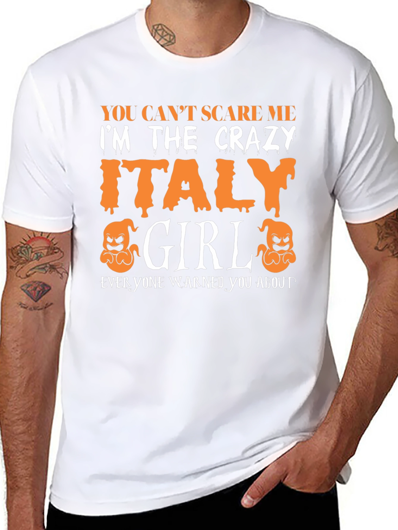 Crazy Italy Girl Halloween T-Shirt