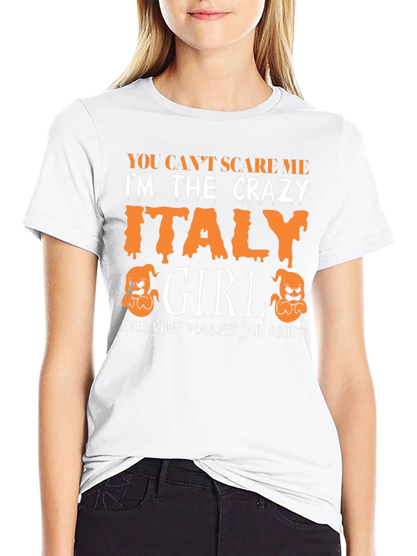 Crazy Italy Girl Halloween T-Shirt