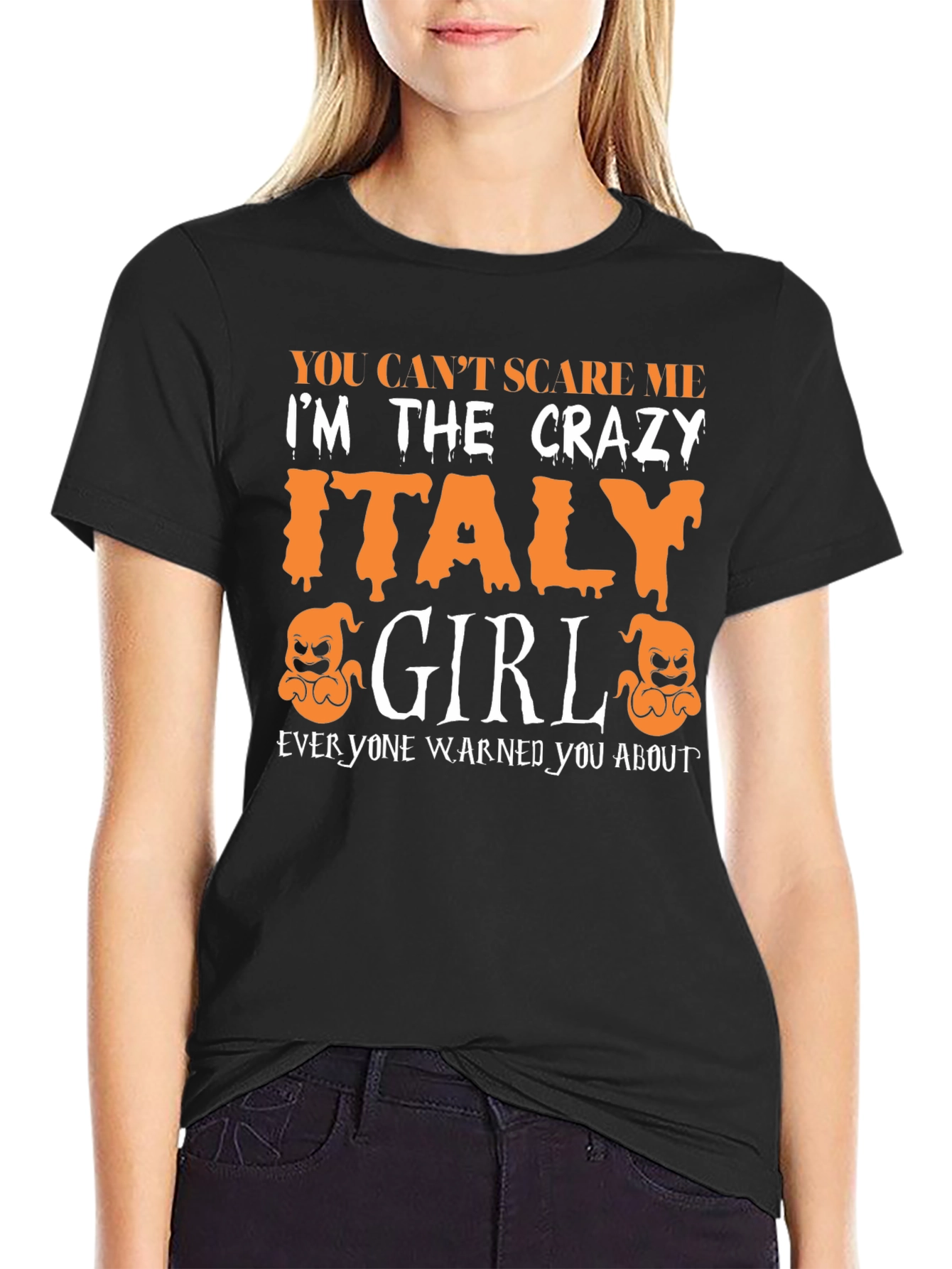 Crazy Italy Girl Halloween T-Shirt