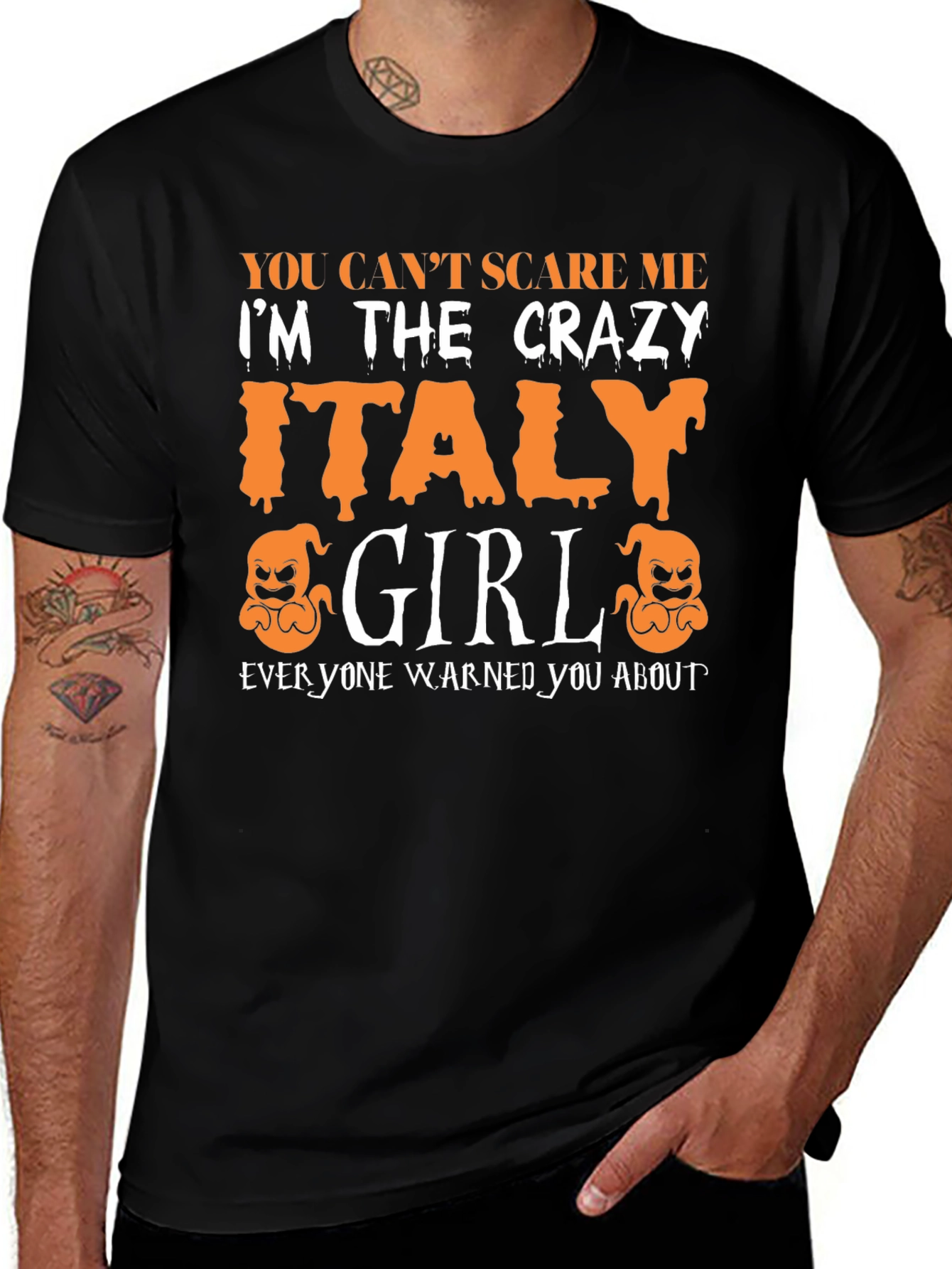 Crazy Italy Girl Halloween T-Shirt