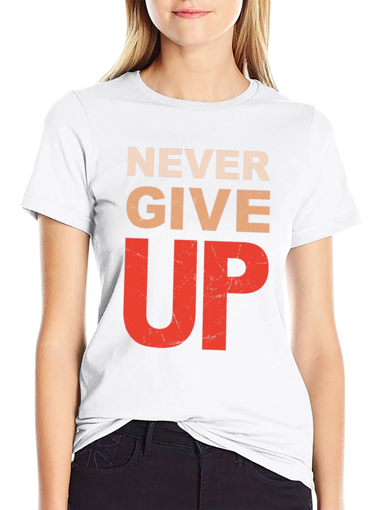 Never Give Up Graphic Tee - Inspirational Motivation Shirt