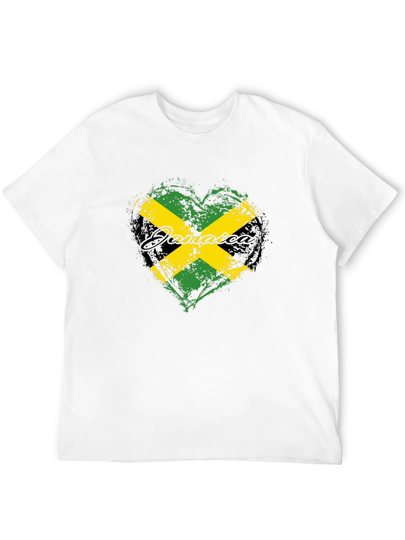 Jamaica Flag Heart T-Shirt