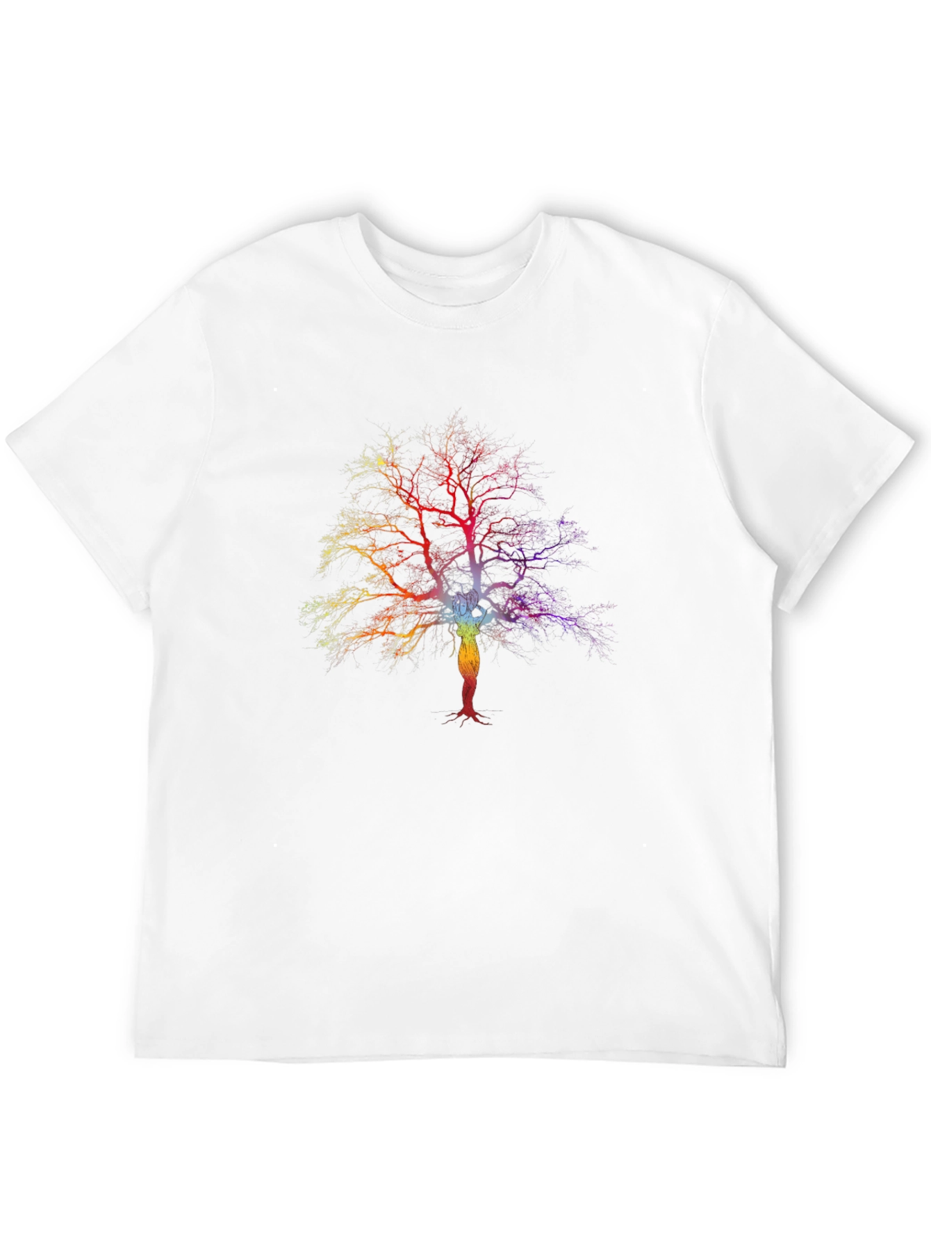 Rainbow Tree Chakra T-Shirt - Black