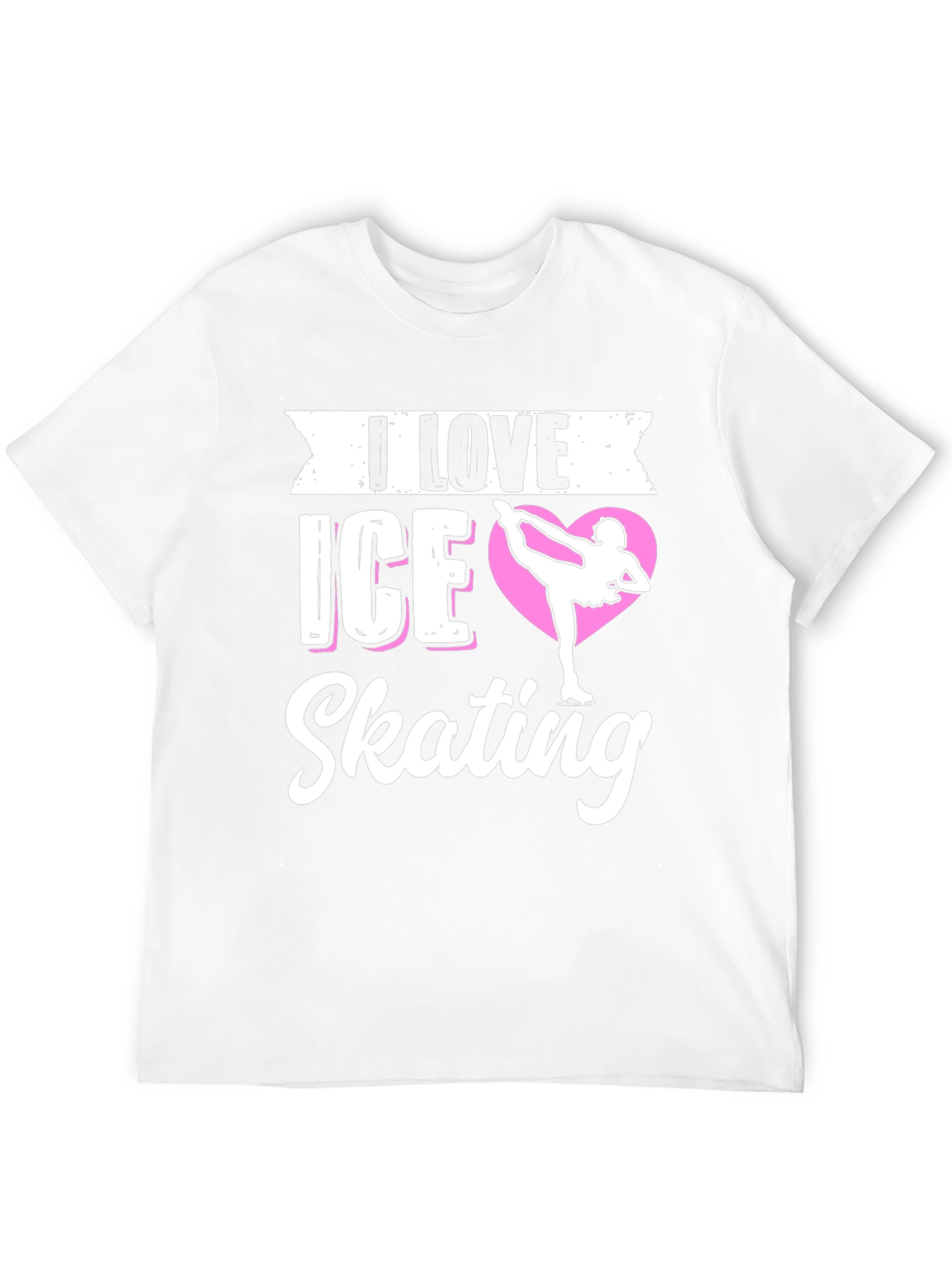 I Love Ice Skating Graphic Tee - Black