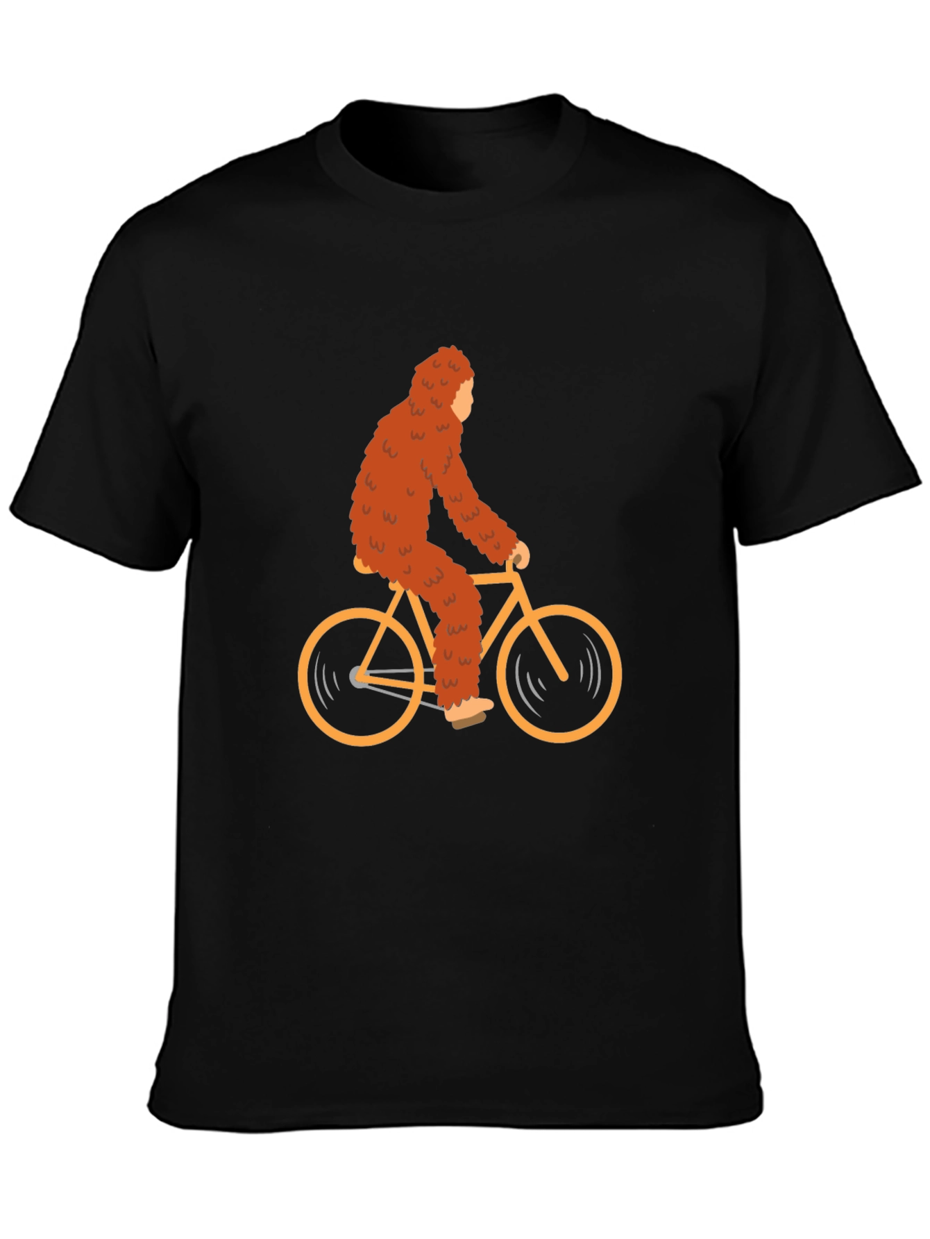 Sasquatch Riding Bike Graphic Tee