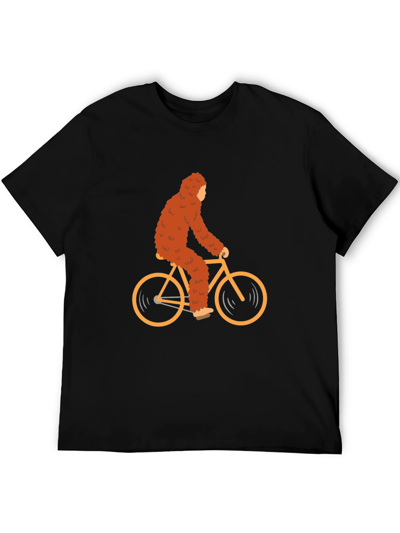 Sasquatch Riding Bike Graphic Tee