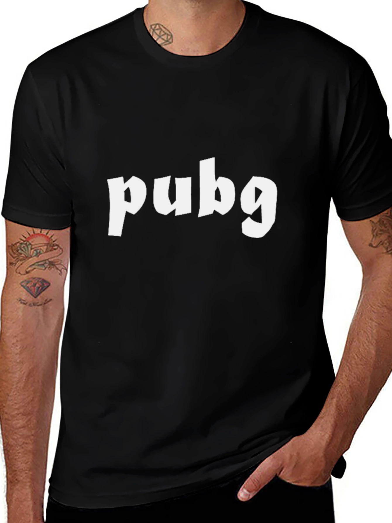 PUBG Black Graphic Tee - Trendy Gamer T-Shirt