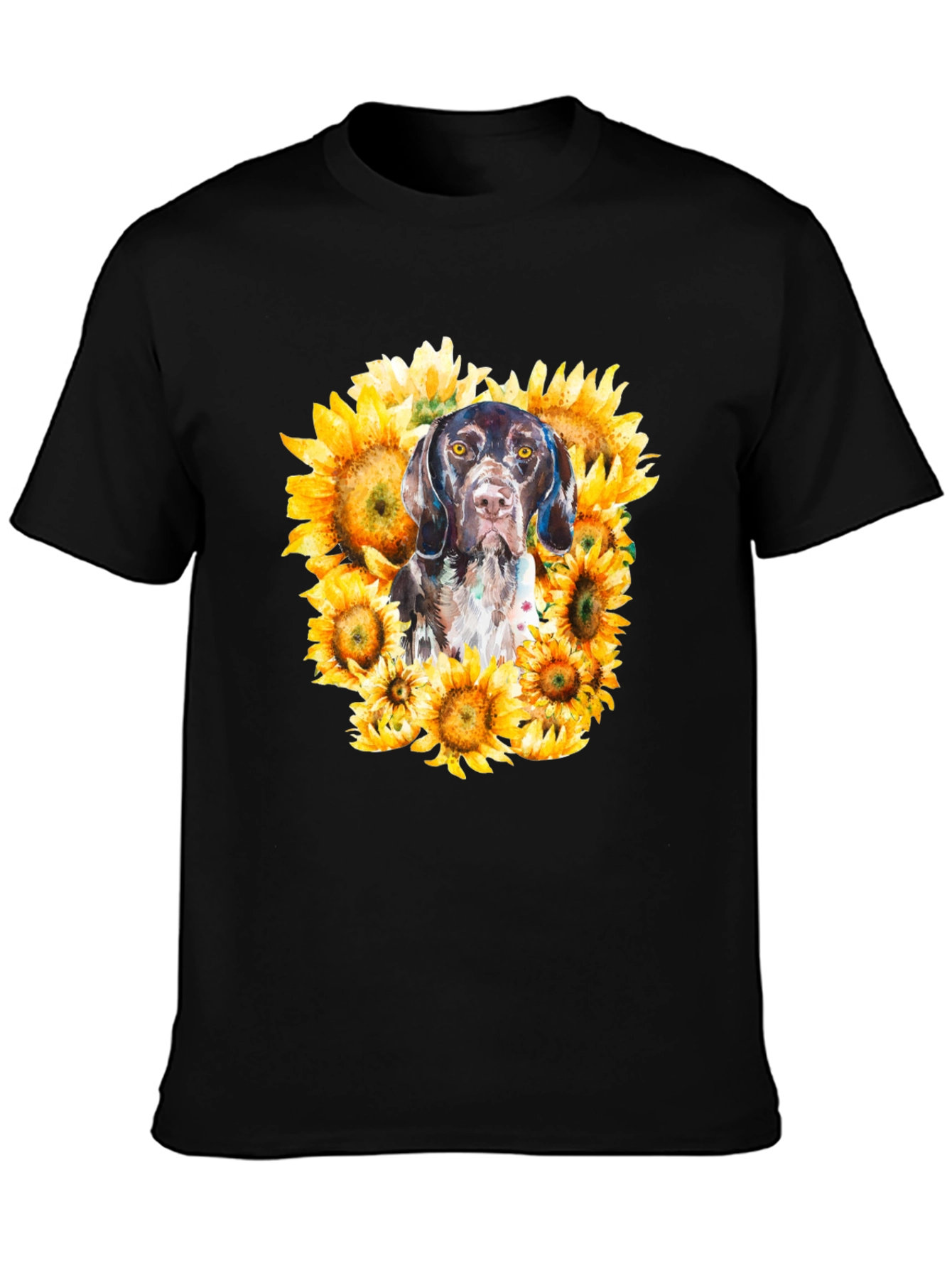 Dog and Sunflower Graphic Tee