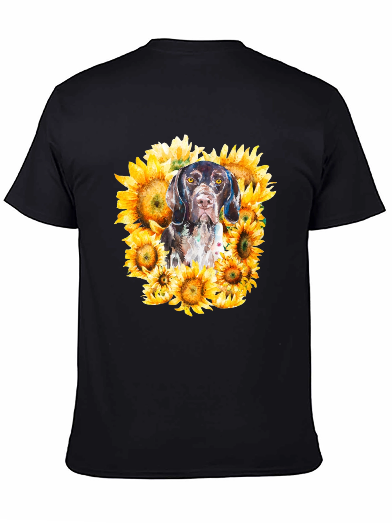 Dog and Sunflower Graphic Tee