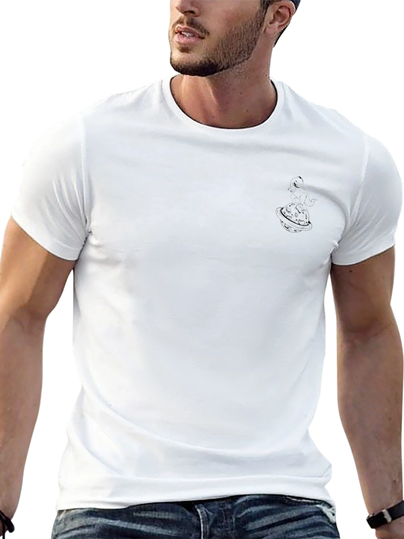 Mens Black Crewneck T-Shirt
