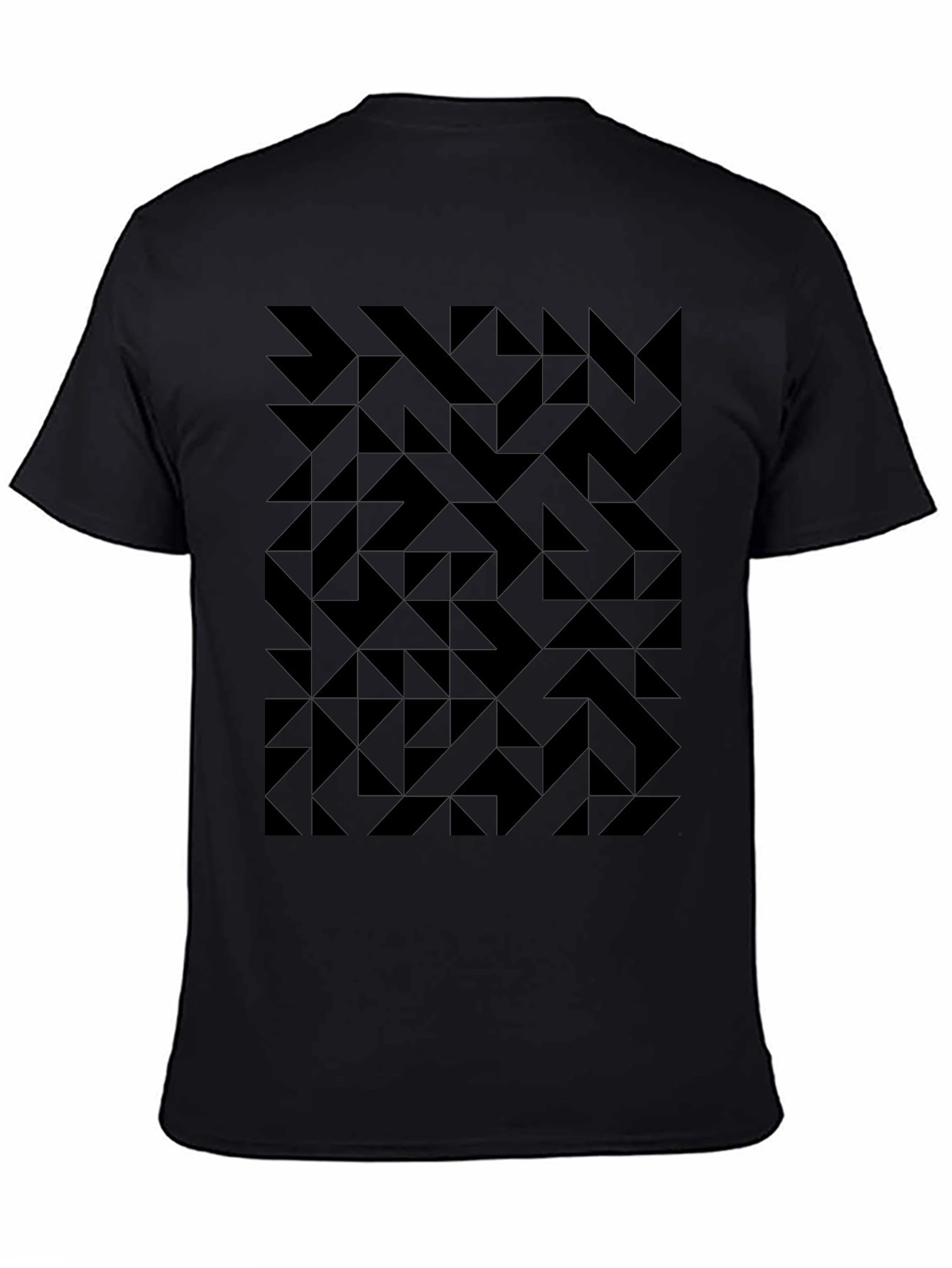 Geometric Black T-Shirt: Modern & Stylish