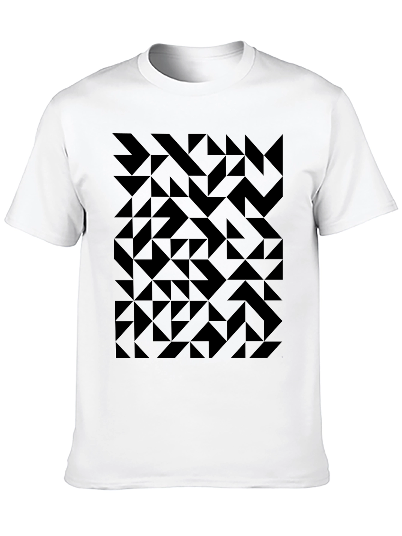Geometric Black T-Shirt: Modern & Stylish